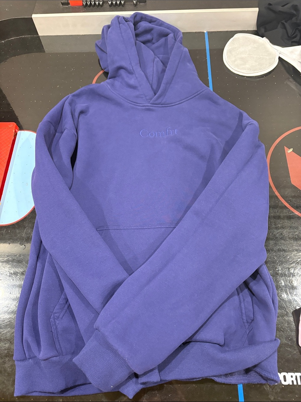 Purple 'Comfit' Embroidered Hoodie